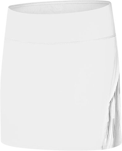 Women's Pleated Athletic Skirt 15" - Tennis Skirts with Built-in Biker Shorts Active Golf Skort in Saudi Arabia