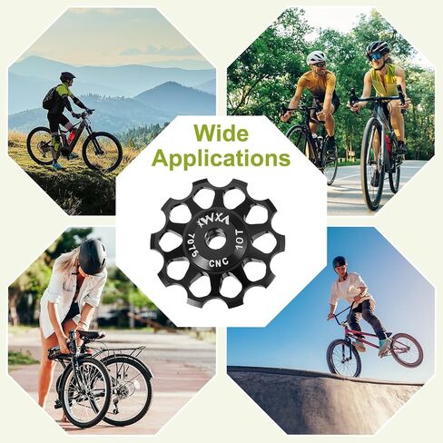 HARFINGTON دراجة الخلفي Derailleur بكرة السيراميك تحمل عجلة سبائك الألومنيوم دليل العجلات الدوارة لسرعة BMX in Saudi Arabia