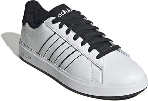 adidas Men's Grand Court 2.0 Sneaker, White/White/Black, 8 in Saudi Arabia