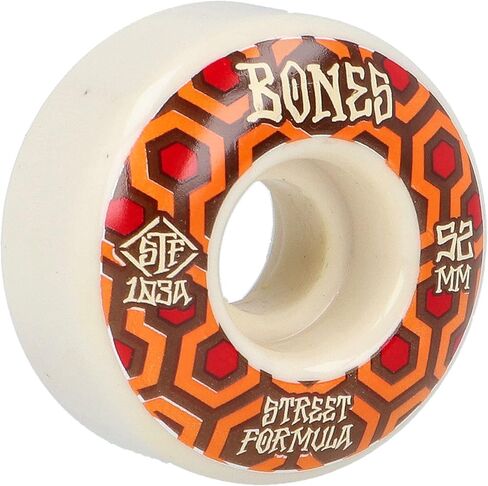عجلات التزلج القياسية STF Retros 103A V1 للجنسين من Bones Wheels، باللون الأبيض، 52 مم (WSCATRV15203W4) in Saudi Arabia