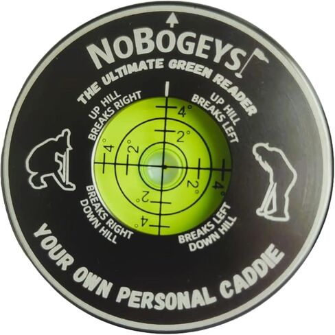 NoBogeys Precision Green Reader - Aluminum Golf Ball Marker with Magnetic Back - Pocket Size, Accurate Putting Aid for Golf in Saudi Arabia