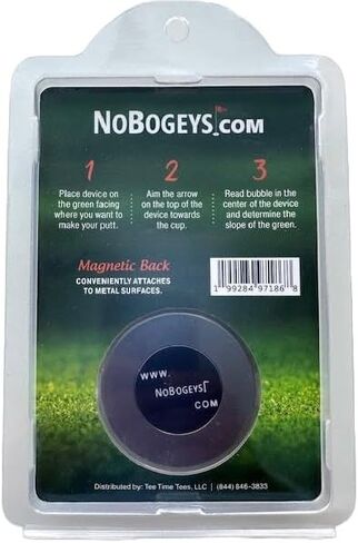 NoBogeys Precision Green Reader - Aluminum Golf Ball Marker with Magnetic Back - Pocket Size, Accurate Putting Aid for Golf in Saudi Arabia