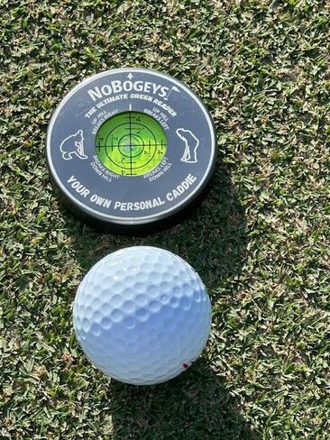 NoBogeys Precision Green Reader - Aluminum Golf Ball Marker with Magnetic Back - Pocket Size, Accurate Putting Aid for Golf in Saudi Arabia
