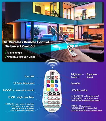 MEIKEE 42W RGBW Wall Washer Light, 3350lm, IP66 Waterproof Wash Light Bar with Remote, Color Changing Wash Flood Strip Lighting for Stage Party Wedding Christmas Decoration 2 Pack in Saudi Arabia