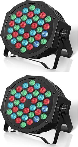مصابيح HOLDLAMP قابلة لإعادة الشحن بقدرة 36 ​​وات RGB تعمل بالبطارية، مصابيح LED لاسلكية DJ تضيء الصوت المنشط والتحكم عن بعد لأحداث الزفاف والنادي والحفلات وإضاءة مسرح الكنيسة، 4 عبوات in Kuwait