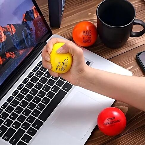 Skylety 6 قطع كرات الإجهاد التحفيزي اقتبس كرات الإغاثة من القلق يدويًا ألعابًا للبالغين لتخفيف الإجهاد in Saudi Arabia