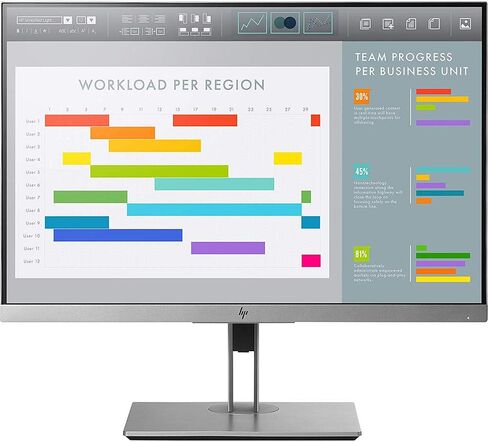 HP ELITERISPLAY E243I شاشة شاشة 24 بوصة LED (1FH49A8#ABA) أسود وفضي in Kuwait