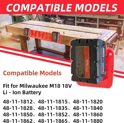 12 Pack Battery Holder Compatible for Makita 18V Battery, Wall Mount Holder fit for BL1860 BL1850 BL1840 BL1830 in Kuwait