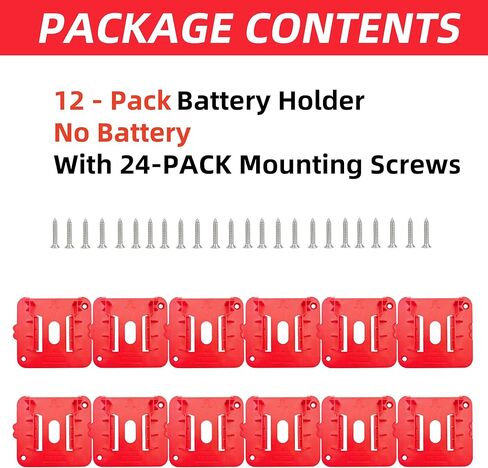 12 Pack Battery Holder Compatible for Makita 18V Battery, Wall Mount Holder fit for BL1860 BL1850 BL1840 BL1830 in Kuwait