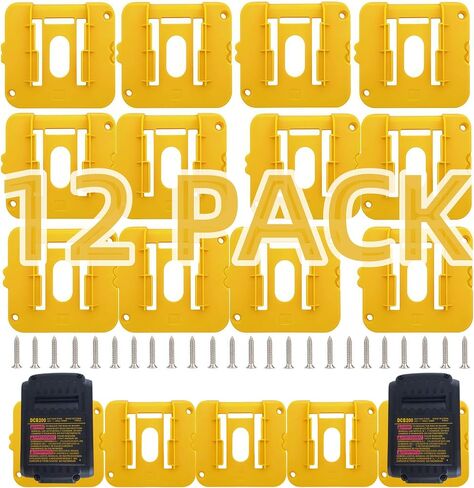 12 Pack Battery Holder Compatible for Makita 18V Battery, Wall Mount Holder fit for BL1860 BL1850 BL1840 BL1830 in Kuwait
