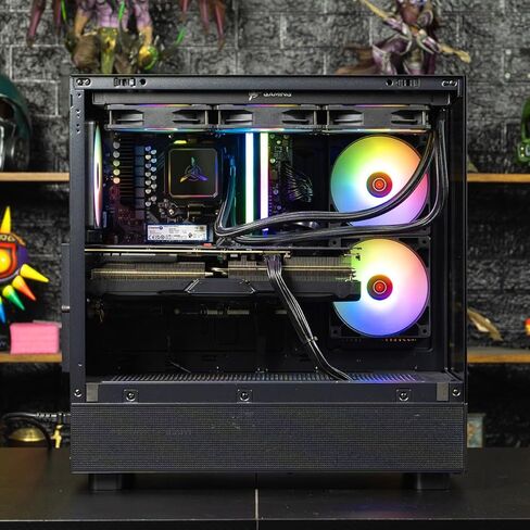 Skytech Gaming Aqua Desktop PC ، Ryzen 7 9700x 3.8 GHz (5.5GHz) ، AMD RX 9060XT 16GB ، 1TB Gen4 NVME SSD ، 32GB DDR5 RAM 5200 RGB ، 850W GOLD ATX 3 PSU ، 360MM ARGB AIO ، WI-FI ، WIN 11 in Kuwait