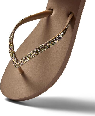 Reef Stargazer Womens Beach Flip Flop, Super Lightweight and Soft Footbed, Thin Glitter Strap, Shadow, 6 in Saudi Arabia