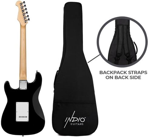 Monoprice 6-String Cali DLX Plus Electric Guitar - Right Handed, Gig Bag, Solid Ash Body, Sunburst - Indio Series in Saudi Arabia