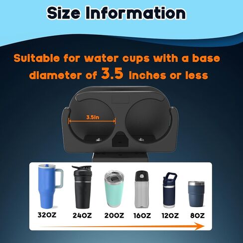 45° Double Cup Holder for Lund/G3/Ranger Boats - Heavy Duty Marine-Grade Drink Holder Fits Sport Track & 45° Gunnel Tracks. in Kuwait