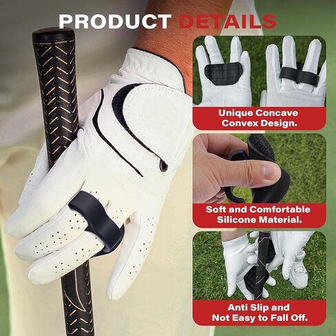 Golf Swing Training Aid, Golf Grip Training Aid Tool, Ergonomic Silicone Upgrade T Grip Trainer Kit for Improve Posture in Saudi Arabia