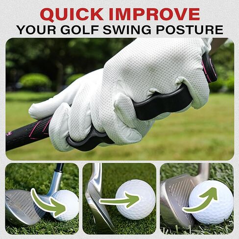 Golf Swing Training Aid, Golf Grip Training Aid Tool, Ergonomic Silicone Upgrade T Grip Trainer Kit for Improve Posture in Saudi Arabia