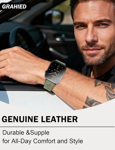 Genuine Leather Watch Band Compatible with Apple Watch Bands 42mm 44mm 45mm 46mm 49mm, Dressy Strap Magnetic Buckle for Women Men iWatch Ultra SE Series 10/9/8/7/6/5/4/3/2/1 in Saudi Arabia
