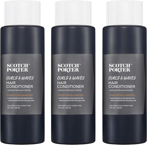 Scotch Porter Nourish & Repair Hair Conditioner for Men | Strengthens, Softens & Prevents Frizz | Formulated with Non-Toxic Ingredients, Free of Parabens, Sulfates & Silicones | Vegan | 13oz Bottle in Kuwait