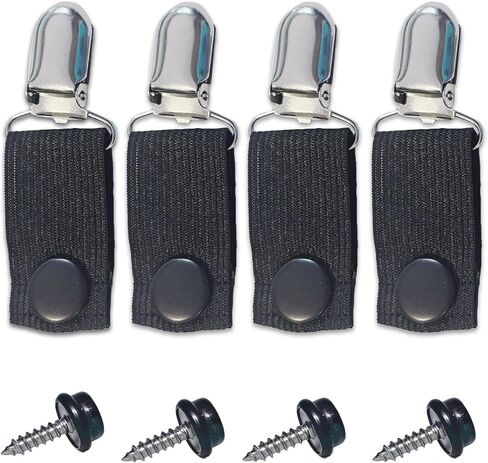 Boot Straps – Secure Pants with Adjustable Snap-On Clips for Motorcycle & Equestrian Riders Black in Saudi Arabia