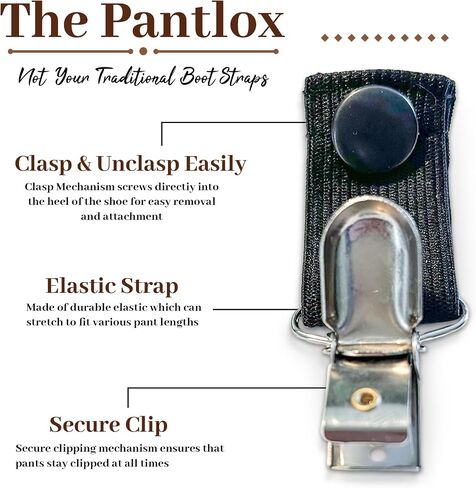 Boot Straps – Secure Pants with Adjustable Snap-On Clips for Motorcycle & Equestrian Riders Black in Saudi Arabia