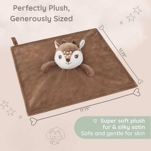 Loveys for Babies, Security Blanket for Babies, Baby Lovey for Girls and Boys, Lovies Exclusive Reversible Day and Night Design, Premium Quality, Deer Lovie. in Saudi Arabia