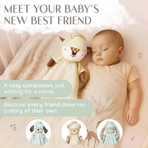 Loveys for Babies, Security Blanket for Babies, Baby Lovey for Girls and Boys, Lovies Exclusive Reversible Day and Night Design, Premium Quality, Deer Lovie. in Saudi Arabia