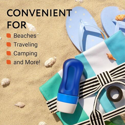 APPRESA SUNSCREEN APPONDATOR - 6 أونصة ، زجاجة زرقاء قابلة لإعادة الملء مع إسفنجات بديلة للتبديل عن واقية من الرغوة - قناة أسطوانة ومستحضر للأطفال والكبار in Kuwait
