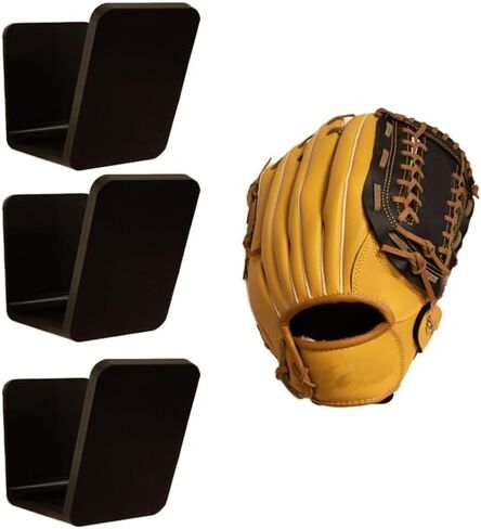 Baseball & Softball Glove Wall Mount, No-Drill Damage-Free Installation, Preserves Glove Shape, Perfect Organizer for Home & Locker Room, Ideal Gift for Players in Saudi Arabia