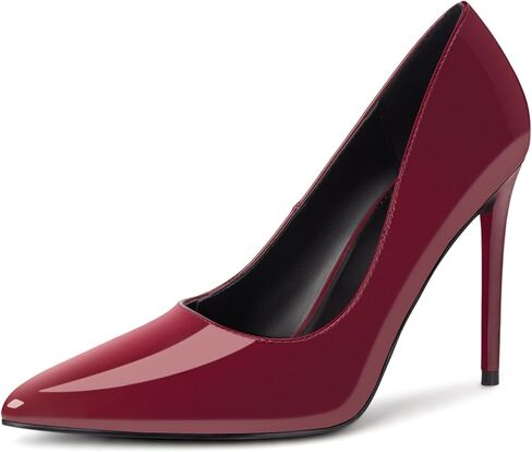 Carcuume Women's 4 Inch Closed Toe High Stiletto Heels Pointed Toe Pumps | Slip On Dress Heels, Comfortable Shoes Fit for Bridal Party, Wedding, Prom, Office, Casual, Formal Footwear, Elegant Classic in Saudi Arabia