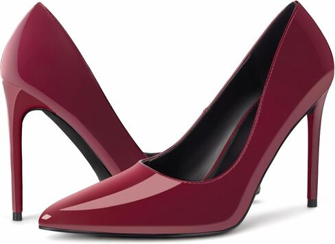 Carcuume Women's 4 Inch Closed Toe High Stiletto Heels Pointed Toe Pumps | Slip On Dress Heels, Comfortable Shoes Fit for Bridal Party, Wedding, Prom, Office, Casual, Formal Footwear, Elegant Classic in Saudi Arabia
