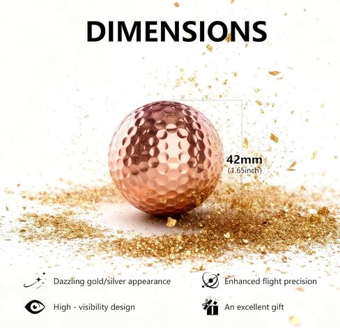 Pink Gold Gradient Laser Golf Balls - 4 Balls Premium Gift Box, Urethane Cover for Superior Spin & Distance - High Visibility Alignment Aid - Ideal Golf Tournament Prizes, Unique Gifts for Golfers in Saudi Arabia