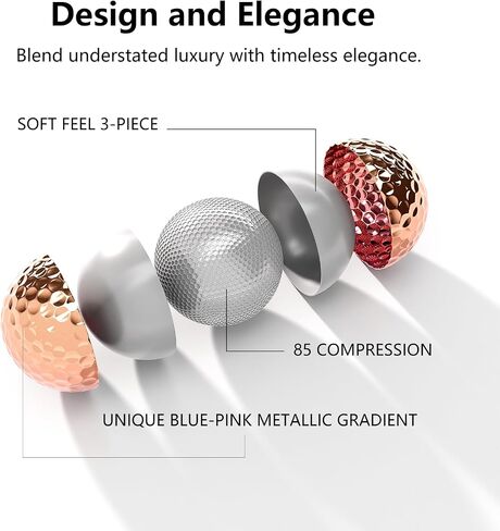 Pink Gold Gradient Laser Golf Balls - 4 Balls Premium Gift Box, Urethane Cover for Superior Spin & Distance - High Visibility Alignment Aid - Ideal Golf Tournament Prizes, Unique Gifts for Golfers in Saudi Arabia