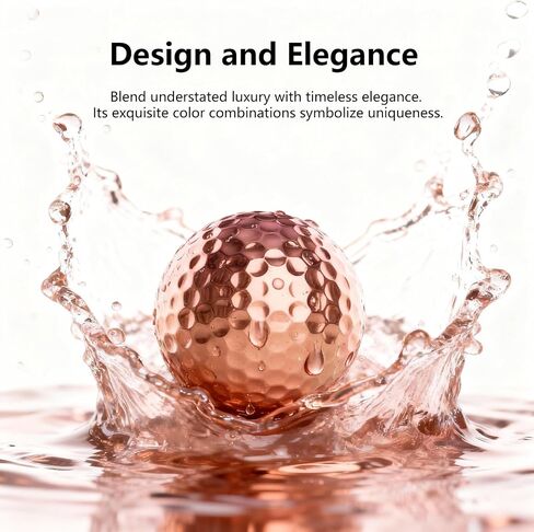 Pink Gold Gradient Laser Golf Balls - 4 Balls Premium Gift Box, Urethane Cover for Superior Spin & Distance - High Visibility Alignment Aid - Ideal Golf Tournament Prizes, Unique Gifts for Golfers in Saudi Arabia