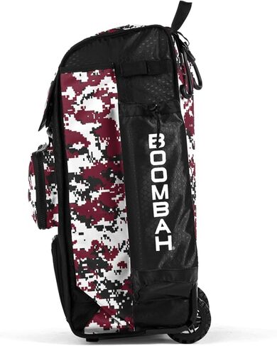 حقيبة Boombah Rolling Catchers Superpack للبيسبول/الكرة اللينة المموهة الرقمية - 23-1/2 بوصة × 13-1/2 بوصة × 9-1/2 بوصة - ألوان متعددة - مقبض تلسكوبي ويحمل 4 مضارب - إصدار بعجلات in Kuwait