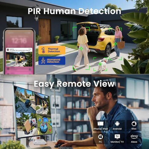XMarto QHD كاميرا أمان شمسية خالية من الأسلاك اللاسلكية في الهواء الطلق/داخلي ، و wifi6 ، 5G ، تكبير الإمالة ، كاميرا منزلية للطاقة الشمسية طويلة الأمد in Saudi Arabia