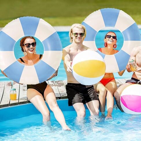 32" Pool Float for Adult-3 PCS Inflatable Pool Float Tube-Summer Beach Swimming Raft for Adults Luau Pool Floats-Hawaiian Swimming Rings - Inflatable Tubes Floaties for Pool Party in Kuwait