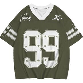 Verdusa Women's Plus Size Jersey T Shirts Hip Hop Short Sleeve Oversized Tee Tops Streetwear in Saudi Arabia