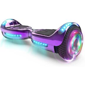 Electric Hoverboard with LED Lights and Bluetooth Speaker, Self Balancing Scooter with 6.5" Flashing Wheels, Top Speed of 10MPH, Gifts for Kids in Saudi Arabia
