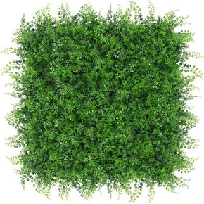Artificial Wall Panels, 20''x20'' 8pcs Faux Grass Wall Panels with UV Resistant Monstera Leaves, Greenery Backdrop Green Grass Wall for Garden Indoor Outdoor Garden Birthday Wedding Decor in Saudi Arabia