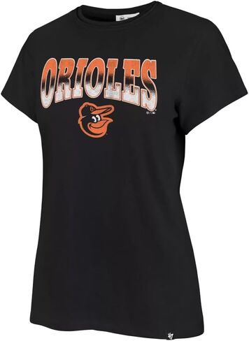 47 Brand MLB Women's Team Color Undertone Franklin Arched Wordmark Primary Logo Short Sleeve Baseball Fashion T-Shirt in Saudi Arabia