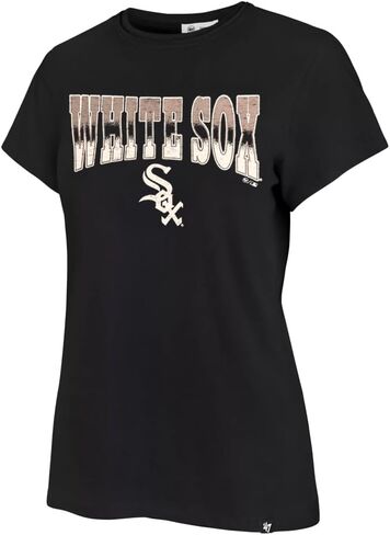 47 Brand MLB Women's Team Color Undertone Franklin Arched Wordmark Primary Logo Short Sleeve Baseball Fashion T-Shirt in Saudi Arabia
