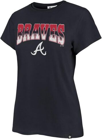 47 Brand MLB Women's Team Color Undertone Franklin Arched Wordmark Primary Logo Short Sleeve Baseball Fashion T-Shirt in Saudi Arabia