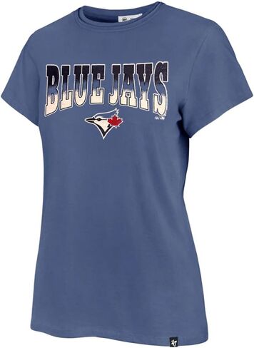 47 Brand MLB Women's Team Color Undertone Franklin Arched Wordmark Primary Logo Short Sleeve Baseball Fashion T-Shirt in Saudi Arabia