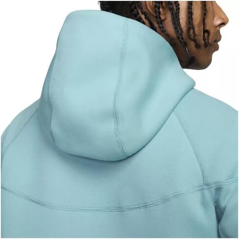 هودي Nike Sportswear Tech Fleece Windrunner للرجال بسحاب كامل - مقاس كبير من قماش الدنيم باللون الفيروزي/الأسود in Saudi Arabia
