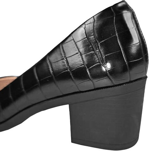 تضخ ماري جين المخملية النسائية مريحًا في الكعب المنخفض الكعب المستدير in Kuwait