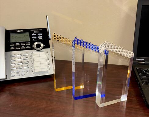Recognize Success in Style with Various Excellence Acrylic Trophy Awards with Gift Box. Create a Full Custom Award or Personalize one of Our preprinted Designs with Your Text. in Saudi Arabia