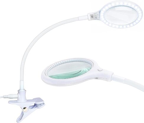 Brightech LightView Flex Magnifying Desk Lamp, 1.75X Light Magnifier, Adjustable Magnifying Glass with Light for Crafts, Reading, Close Work in Saudi Arabia