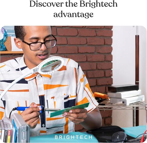 Brightech LightView Flex Magnifying Desk Lamp, 1.75X Light Magnifier, Adjustable Magnifying Glass with Light for Crafts, Reading, Close Work in Saudi Arabia