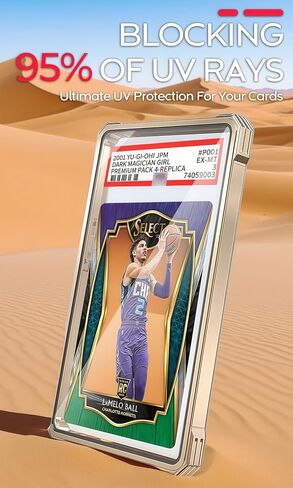 حافظة معدنية مغناطيسية مقاومة للأشعة فوق البنفسجية لحامل بطاقات تصنيف متدرجة 35pt BGS - زجاج ألومينا عالي - قفل مغناطيسي متعدد النقاط - إطار معدني من الألومنيوم - تصميم قابل للتكديس. أزرق in Saudi Arabia