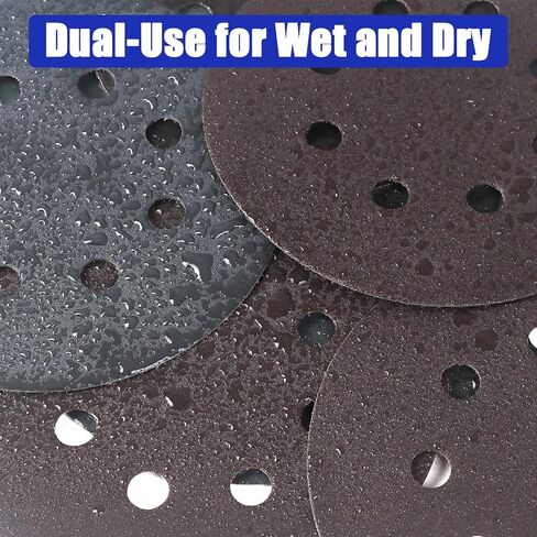 70Pcs 6 Inch Wet Dry Sanding Paper Discs, Hook and Loop Sandpaper Assortment for DA Random Orbital Sander, 400 600 800 1000 2000 3000 5000 Fine Grit Sandpaper for Automotive Wood Metal Glass Polishing in Kuwait